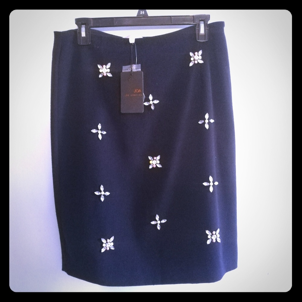 Joa Navy blue rhinestone skirt
